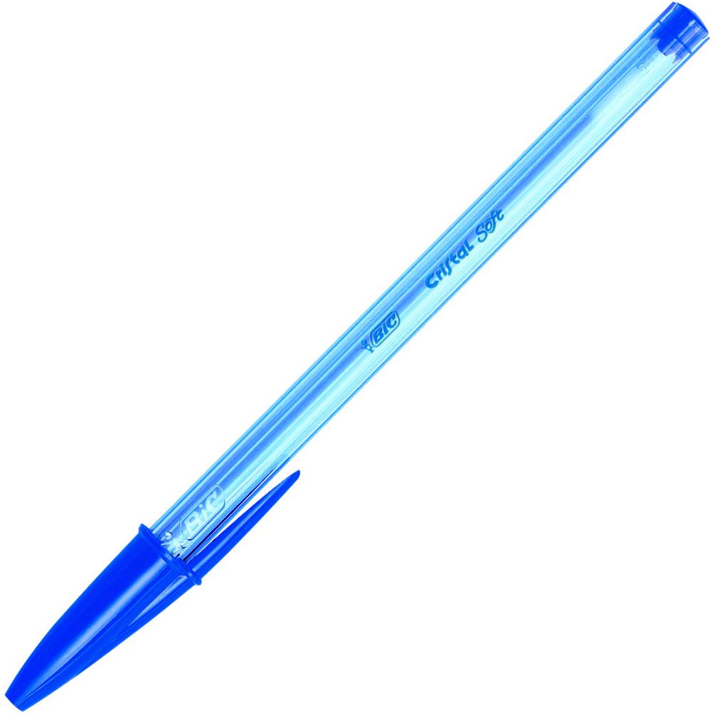 Stylo bille Bic Cristal Soft - criture moyenne - bleu