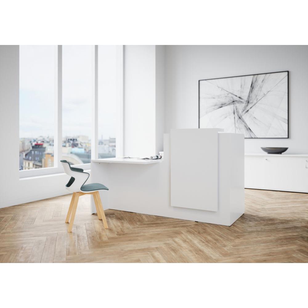 Banque d'accueil Elvin - L 180 cm - comptoir  droite - blanc