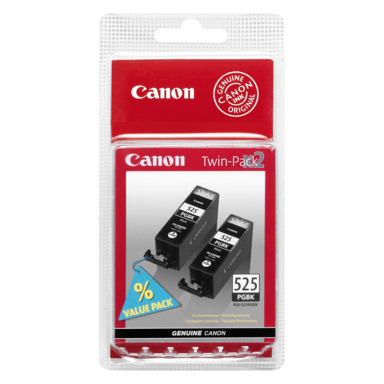 Cartouches pour imprimantes - Canon cartouche d'encre noire pigmente pgi-525pgbk (lot de deux paquets)