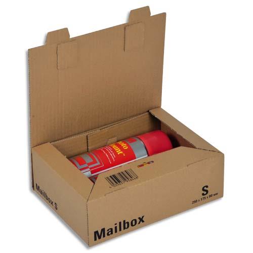 Bote postale brune d'expdition Mailbox S en carton - 25 x 17,5 x 8 cm