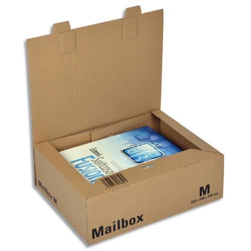 Bote postale brune d'expdition Mailbox M en carton - 32,5 x 24 x 10,5 cm