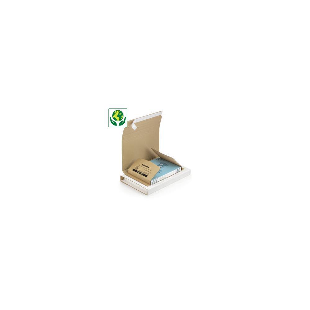 tui emballage postal carton brun RAJA avec fermeture adhsive - 43 x 31 cm pour format A3 cadre, tableau - Lot de 25