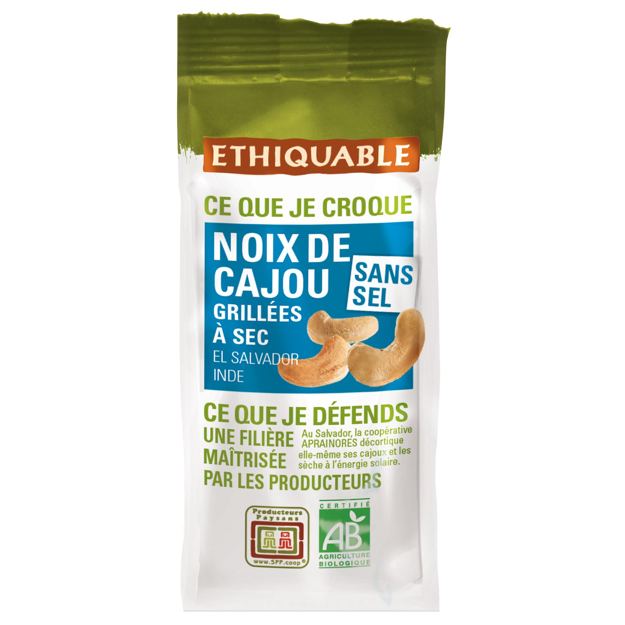 Noix de cajou Bio grilles sans sel - sachet de 100 g