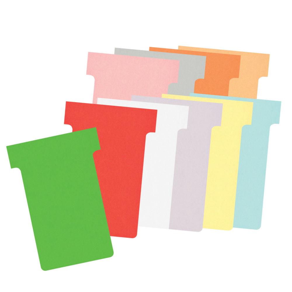 "Fiches ""T"" planning Nobo Indice 2 - Blanc - Paquet de 100"