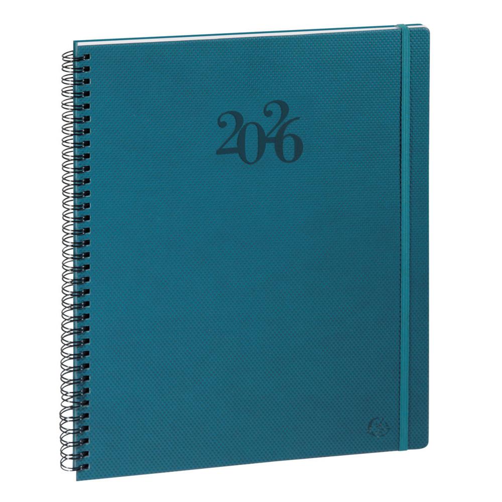Agenda semainier  spirale Exacompta Eurotime Swan 29W - 21 x 29,7 cm - bleu canard