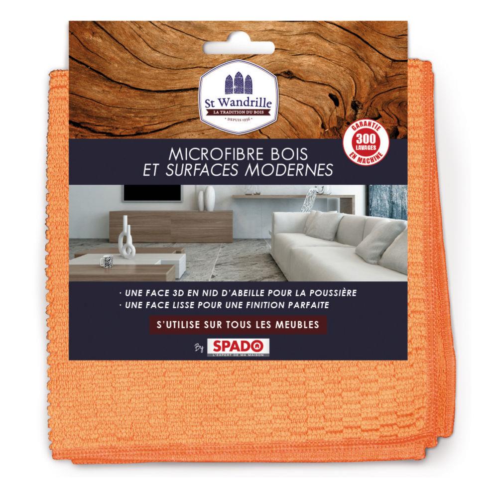 Lavette microfibre Spado 2 en 1 bois et surfaces modernes