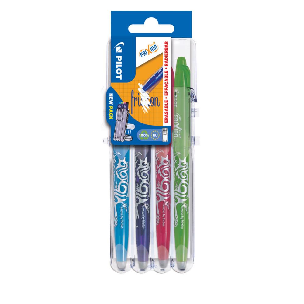 Stylo roller Pilot FriXion Ball encre gel effaable - pointe moyenne 0,7 mm - coloris assortis