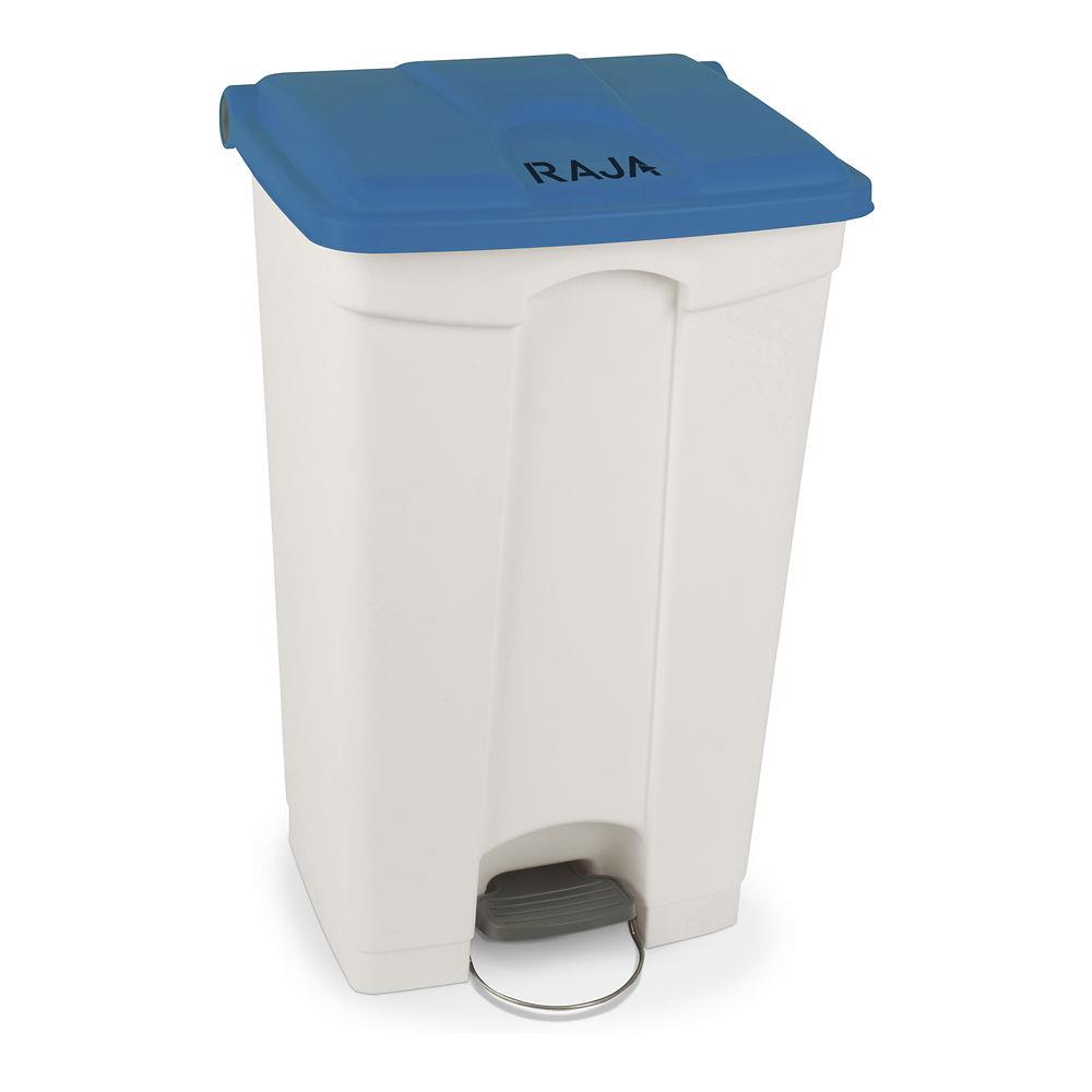Poubelle  pdale en plastique RAJA - 90L - bleu