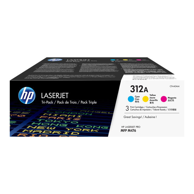 Cartouches de toner - Hp cartouche 312a toner cyan tri-pack
