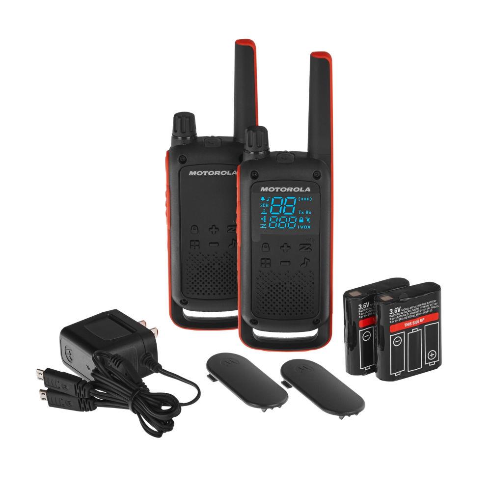 Motorola talkabout t82 radio bidirectionnelle 16 canaux 446 - 446.2 mhz noir, orange
