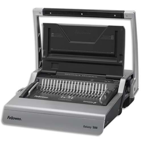 Perforelieur Fellowes Galaxy 500 par anneaux plastiques - perfore 25 feuilles - relie 500 feuilles