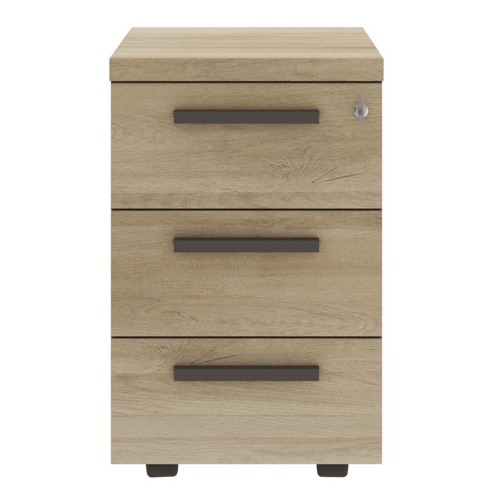Caisson mobile Vertex 3 tiroirs de rangement  - Chne Bocage