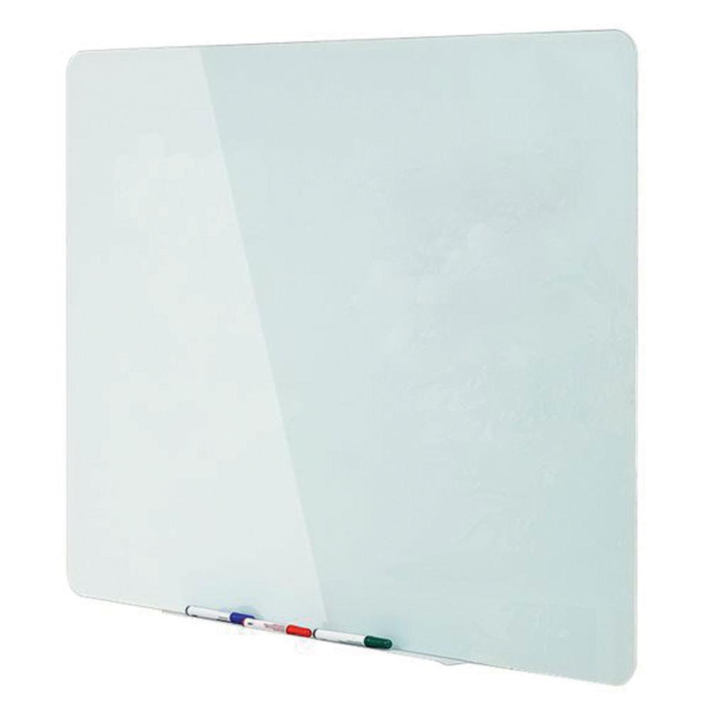 Tableau mural en verre magntique et effaable  sec - surface en verre tremp blanc 4 mm - 1 500 x 1 200 mm