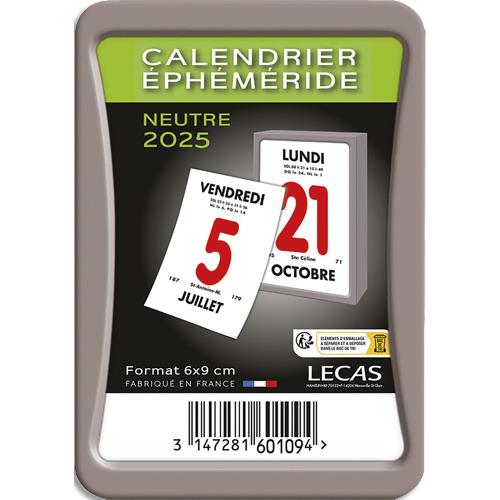 Bloc Calendrier éphéméride LECAS 2026 - Format 6x9cm - Une Feuille Humoristique Par Jour - Cadeau Marrant