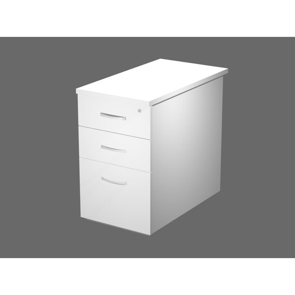Caisson mlamin hauteur bureau Cosmos 3 tiroirs Blanc