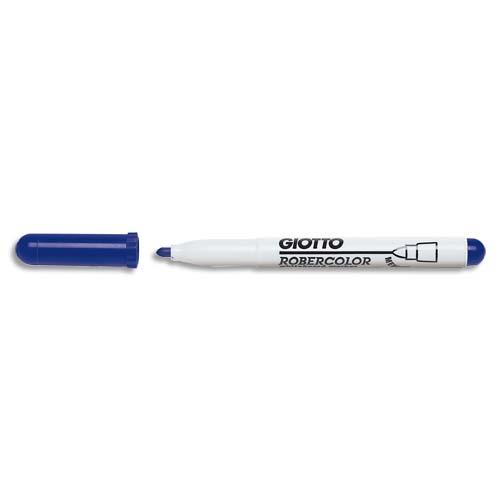 Feutre effaable  sec Giotto - pointe ogive moyenne 4 mm - bleu