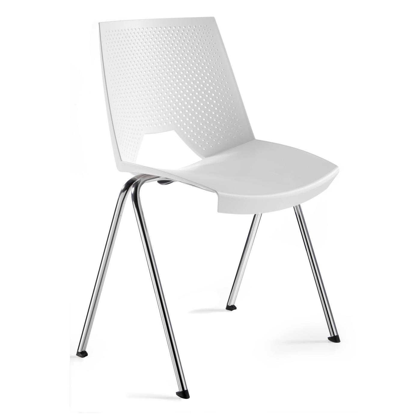 Chaise empilable Wave - plastique - blanc