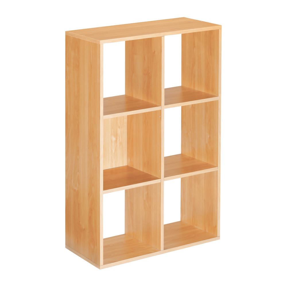 Module biblioth�que multicases classique - 6 cases - h�tre