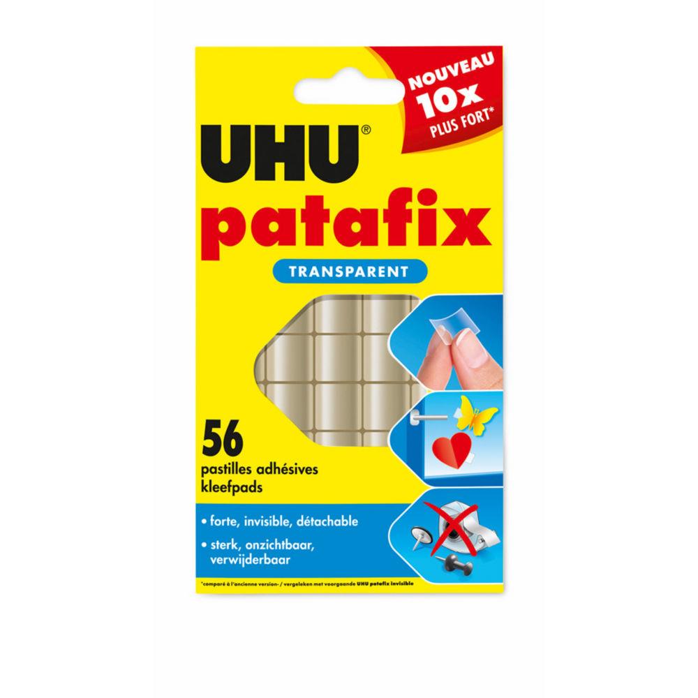 Pastilles adhsives Patafix Uhu transparentes - tui de 56