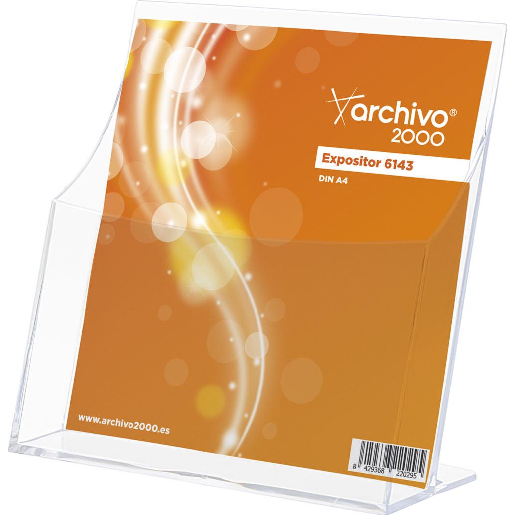 Prsentoir de table vertical - format A4 - transparent  - 1 case
