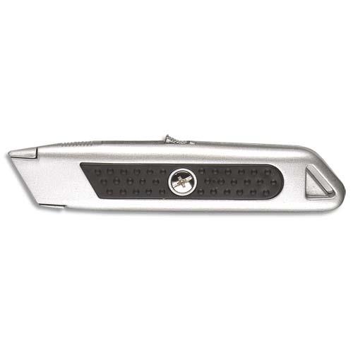 Cutter de scurit 18 mm- corps mtal - lame auto rtractable