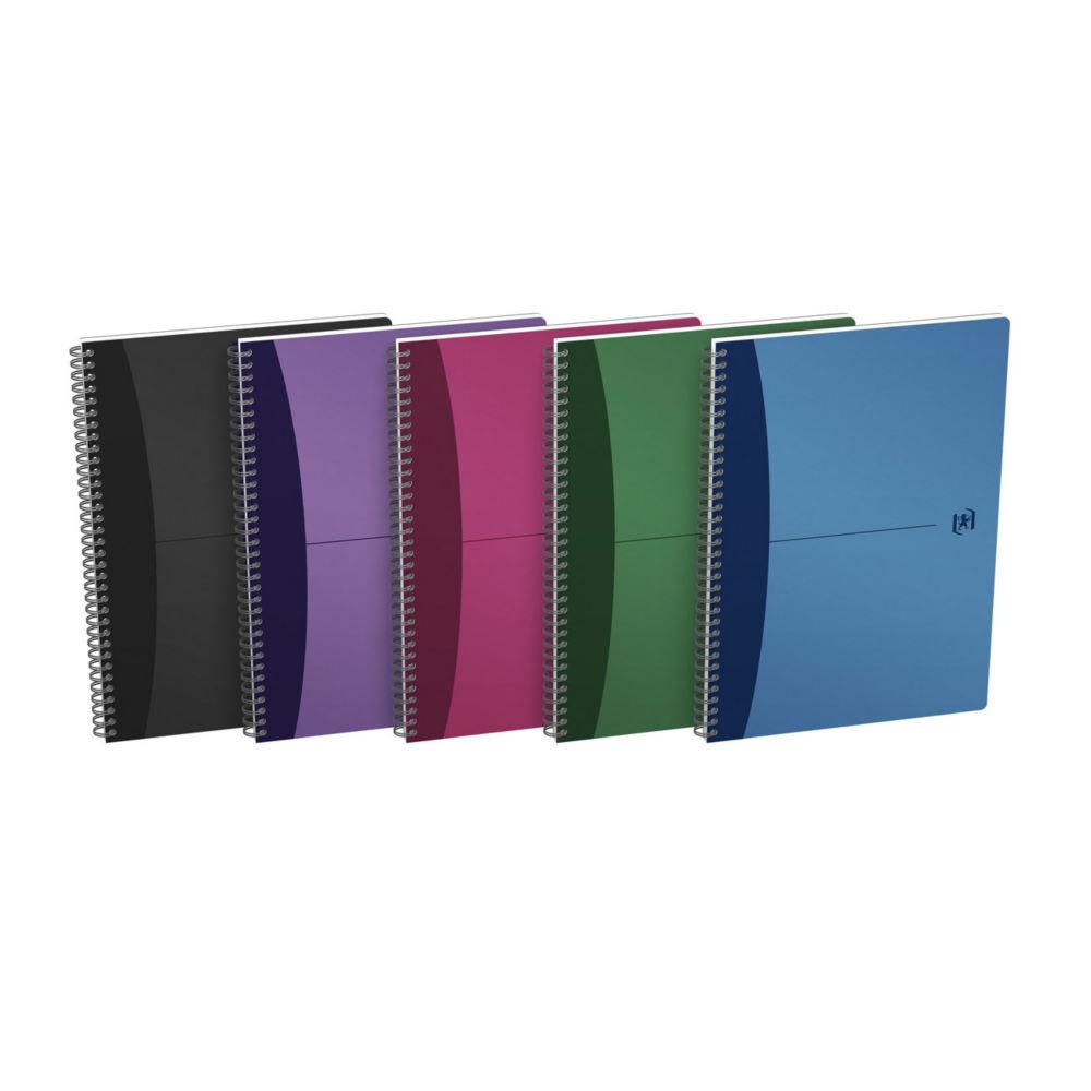 Cahier bureau Oxford Urban Mix - reliure spirales - couverture polypro - 100 pages - lign 7 mm - 21 x 29,7 cm