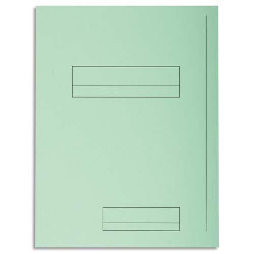 Chemise 2 rabats avec cadre d'indexage Exacompta Super 250 - carte 210 g - vert - paquet de 50