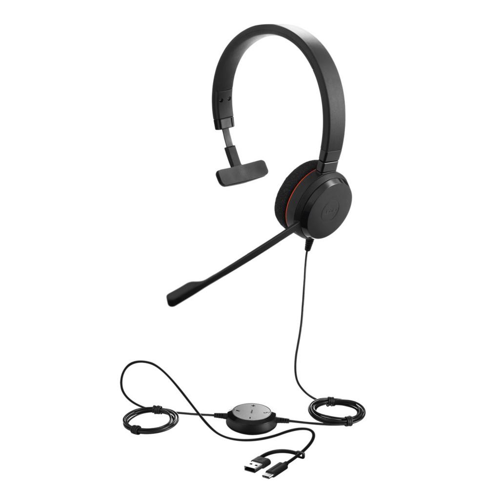 20 Evolve Jabra MS Jabra Mono Casque filaire USB-C / USB-A