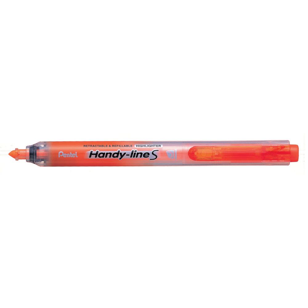 Surligneur Pentel Handy Line S pointe biseaute rtractable - 4 mm - Orange