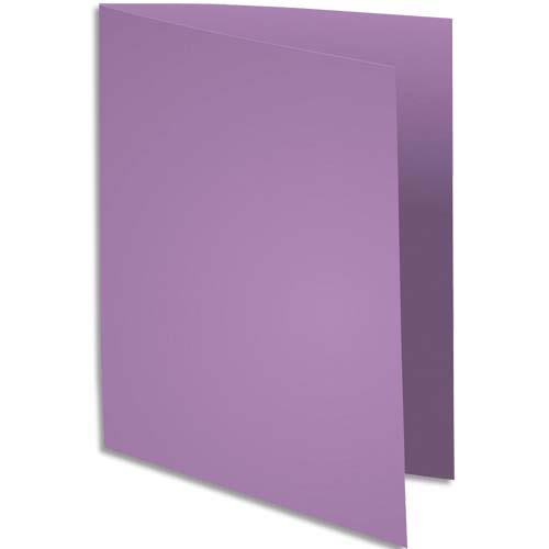 Chemise Exacompta Super 250 - carte 210 g - lilas - 24 x 32 cm - paquet de 100