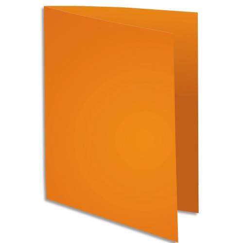 Chemise Exacompta Super 250 - carte 210 g - orange - 24 x 32 cm - paquet de 100