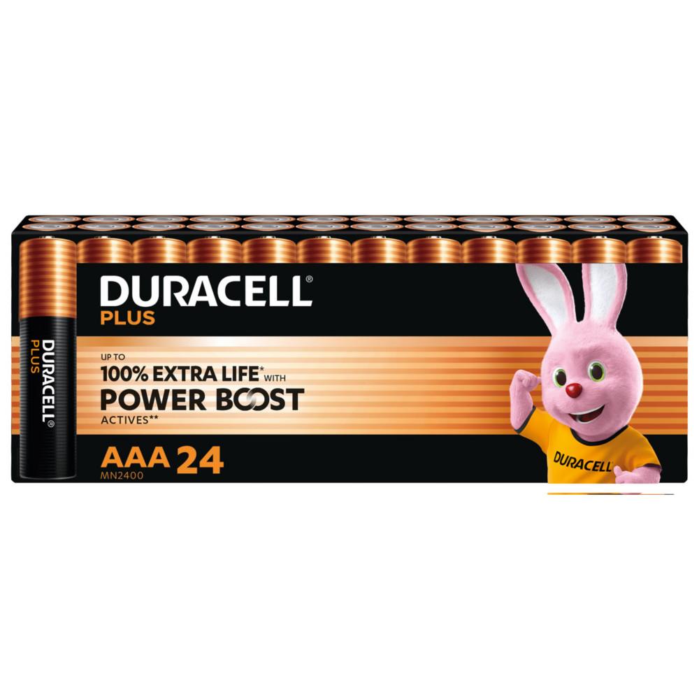 Pile alcaline Duracell AAA / LR3 Plus - Lot de 24