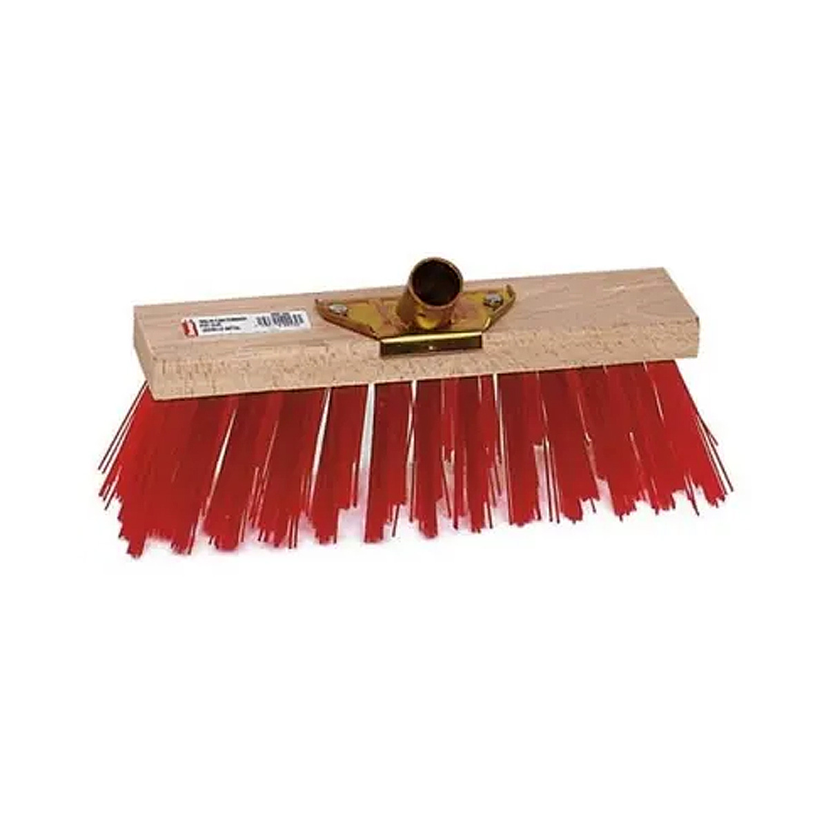 Balai extrieur PVC Brosserie Thomas - monture bois 30 cm - Rouge