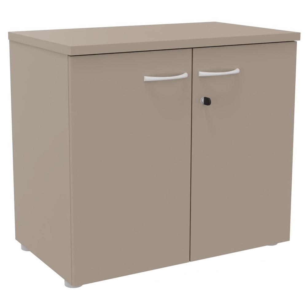 Armoire basse Triomphe NF Environnement  H72 cm x L80 cm Argile - portes battantes