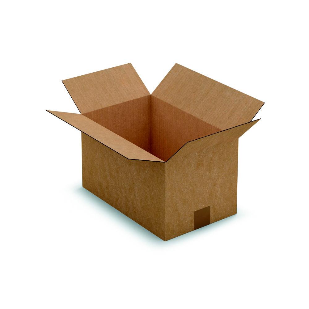Caisse amricaine RAJA carton simple cannelure - L.int. 25 x l.25 x h.25 cm - Kraft brun - Lot de 25