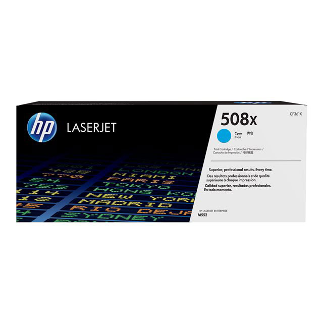 Cartouches de toner - Hp 508x toner laserjet cyan grande capacit authentique