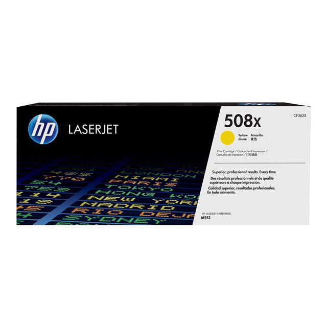 Cartouches de toner - Hp 508x toner laserjet jaune grande capacit authentique