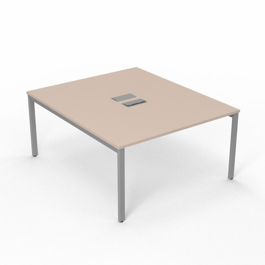BUREAU ARIAL T DEP RECT L140XP165 EP25 PIED OBLONG  ARCHE FX +2TR.SANS NOURRICE +GOULOTTE