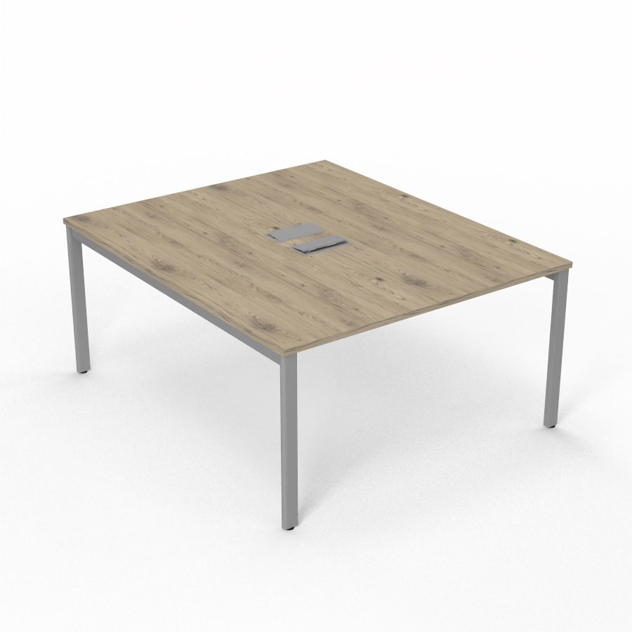 BUREAU ARIAL T DEP RECT L140XP165 EP25 PIED OBLONG  ARCHE FX +2TR.SANS NOURRICE +GOULOTTE