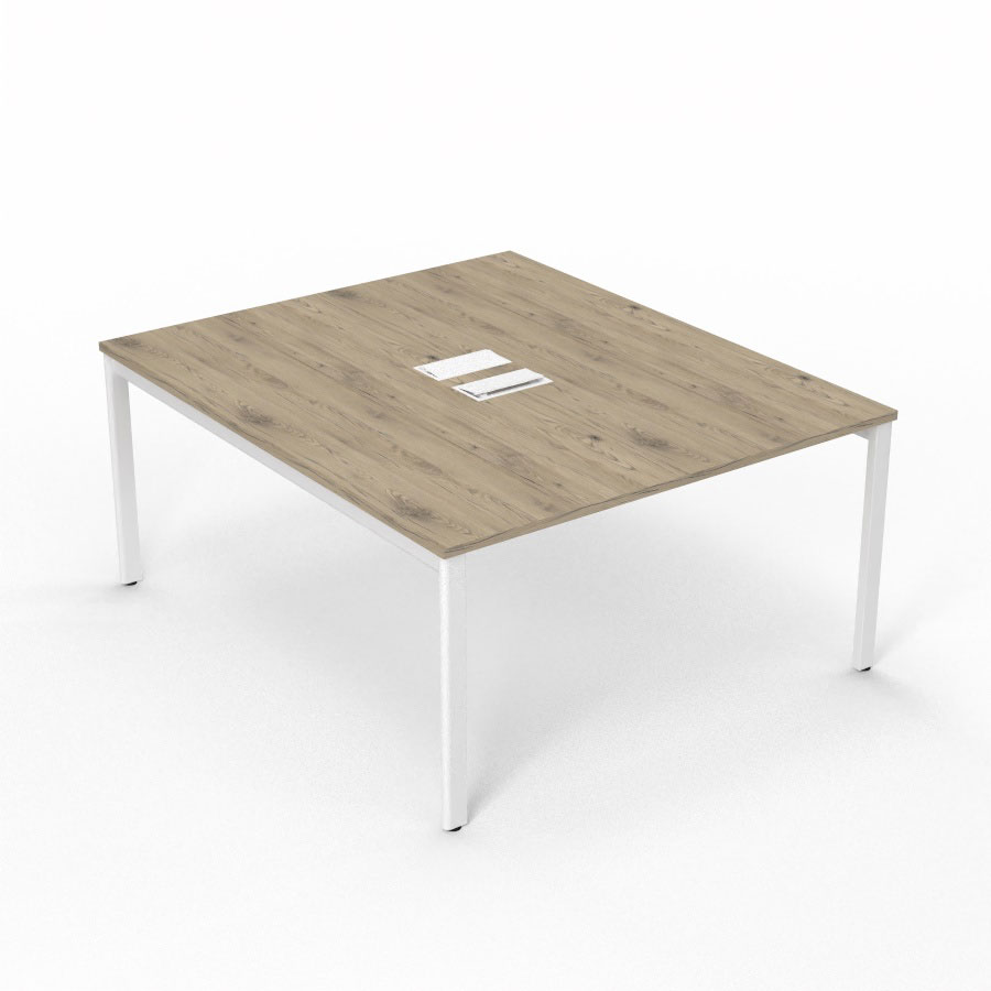 BUREAU ARIAL T DEP RECT L140XP165 EP25 PIED OBLONG  ARCHE FX +2TR.SANS NOURRICE +GOULOTTE