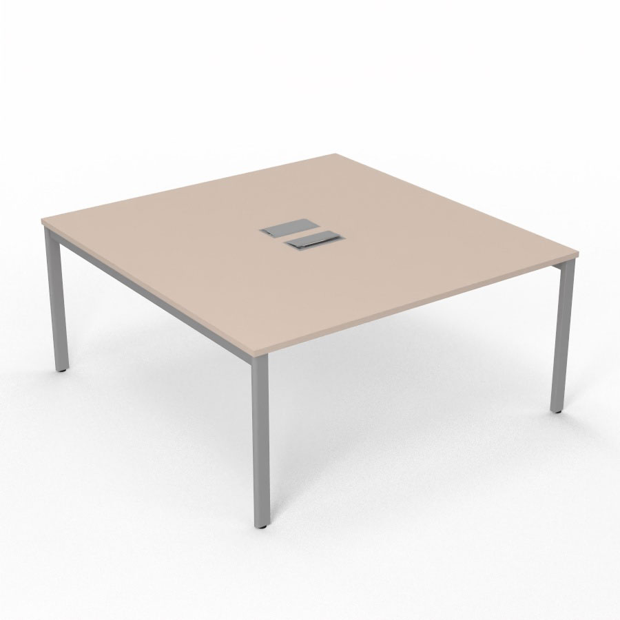 BUREAU ARIAL T DEP RECT L160XP165 EP25 PIED OBLONG  ARCHE FX +2TR.SANS NOURRICE +GOULOTTE