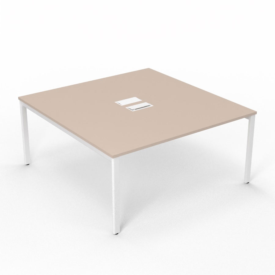 BUREAU ARIAL T DEP RECT L160XP165 EP25 PIED OBLONG  ARCHE FX +2TR.SANS NOURRICE +GOULOTTE
