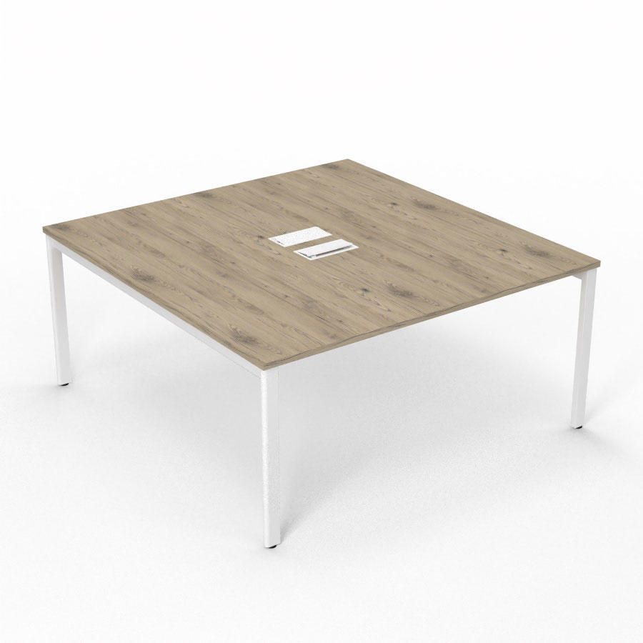 BUREAU ARIAL T DEP RECT L160XP165 EP25 PIED OBLONG  ARCHE FX +2TR.SANS NOURRICE +GOULOTTE