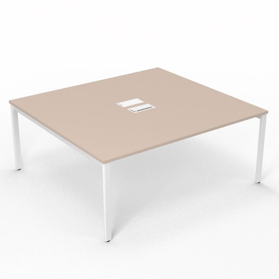 BUREAU ARIAL T DEP RECT L180XP165 EP25 PIED OBLONG  ARCHE FX +2TR.SANS NOURRICE +GOULOTTE