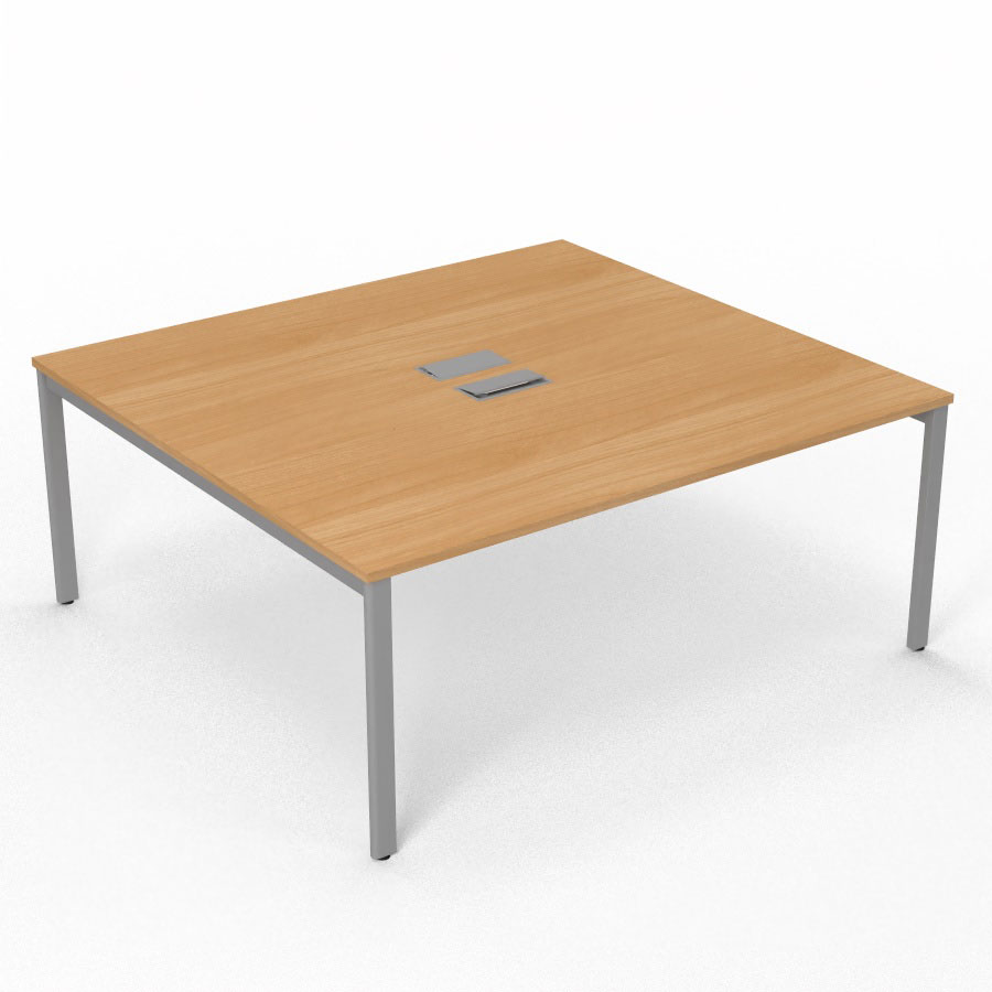 BUREAU ARIAL T DEP RECT L180XP165 EP25 PIED OBLONG  ARCHE FX +2TR.SANS NOURRICE +GOULOTTE