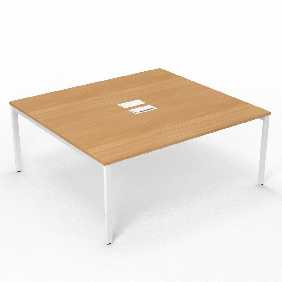 BUREAU ARIAL T DEP RECT L180XP165 EP25 PIED OBLONG  ARCHE FX +2TR.SANS NOURRICE +GOULOTTE