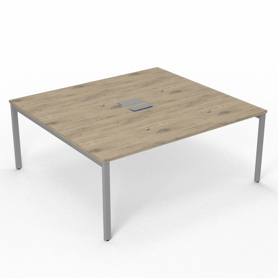 BUREAU ARIAL T DEP RECT L180XP165 EP25 PIED OBLONG  ARCHE FX +2TR.SANS NOURRICE +GOULOTTE