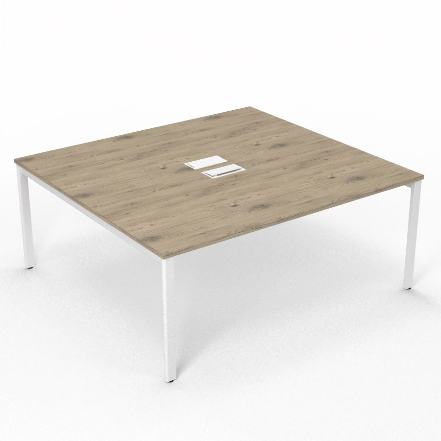 BUREAU ARIAL T DEP RECT L180XP165 EP25 PIED OBLONG  ARCHE FX +2TR.SANS NOURRICE +GOULOTTE