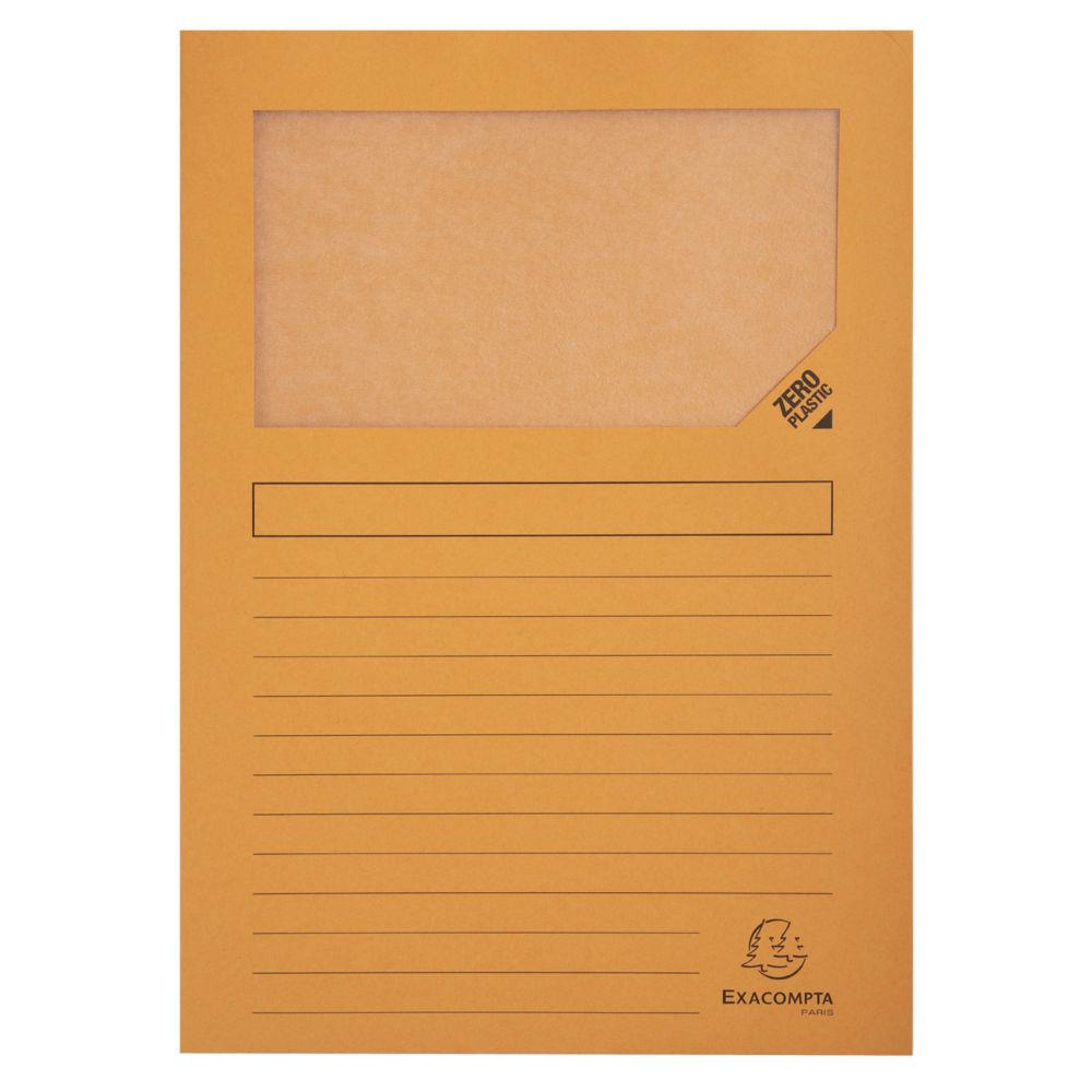 Chemises  fentre Exacompta Forever 80 feuilles A4 130 g/m en carte recycl - Orange - Lot de 25