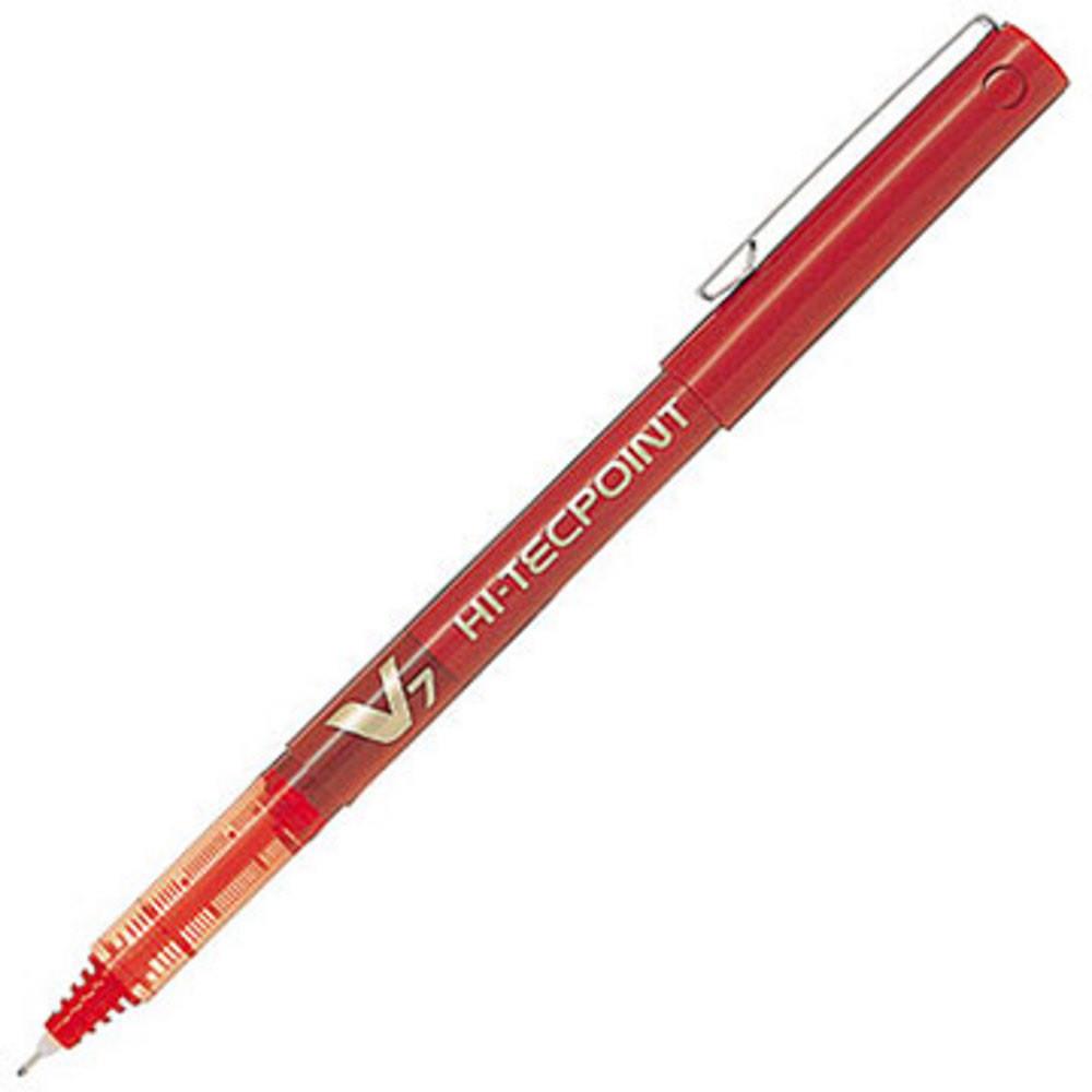 Stylo roller pointe tubulaire Pilot Hi-Tech Point Bx V7 - 0,5 mm - rouge
